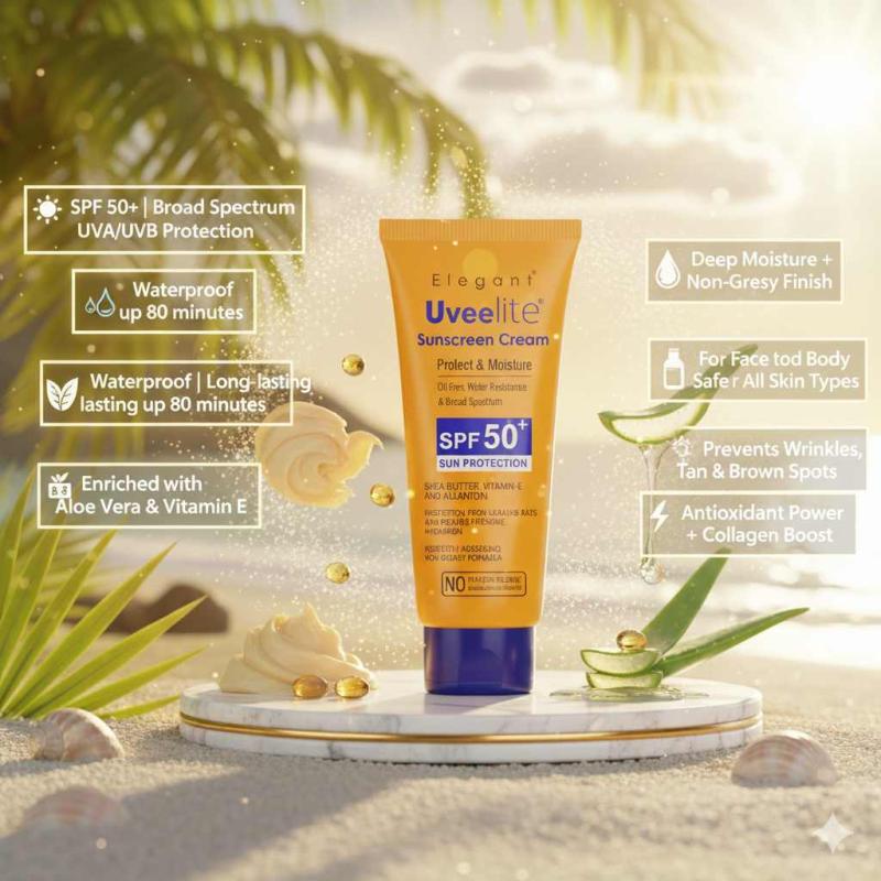 Uveelite SPF 50+ Sunscreen Cream (60ml)