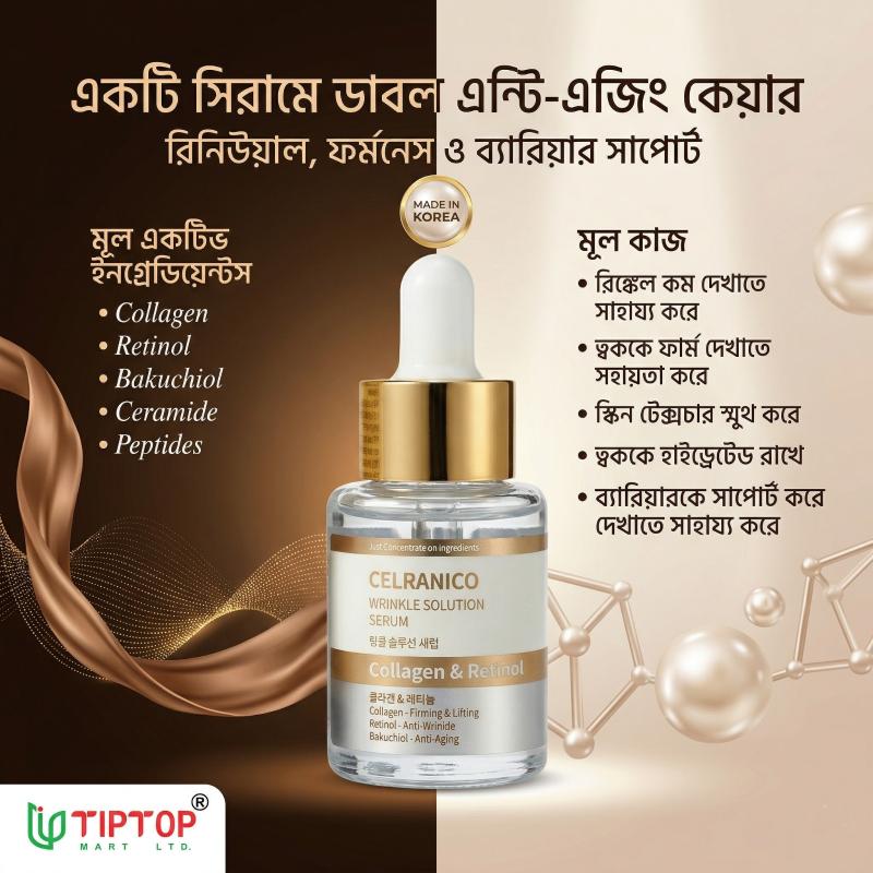 CELRANICO Wrinkle Solution Serum Collagen & Retinol Serum 30ml